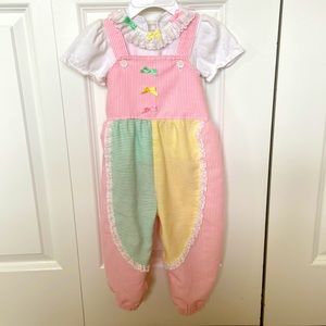 Vintage Buster Brown Bib pants and short sleeve top